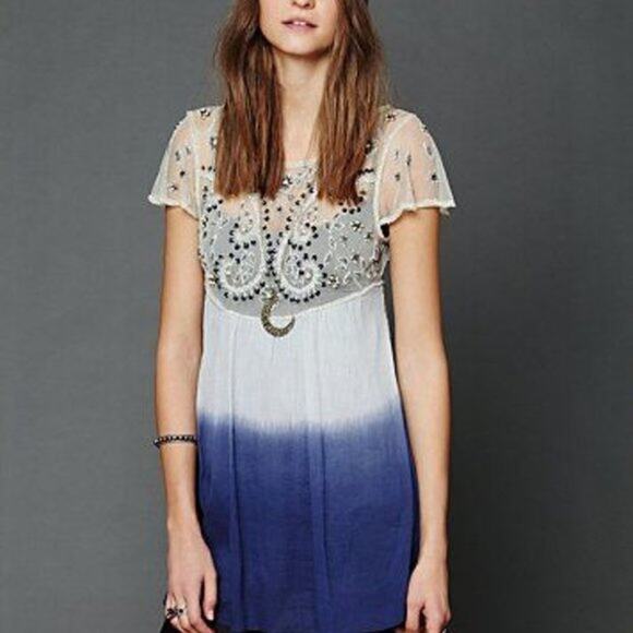 Free People Women's Embellished Palms Tunic - Size M - Picture 7 of 9